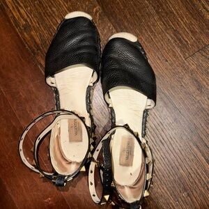 Valentino Black Studded Sandals